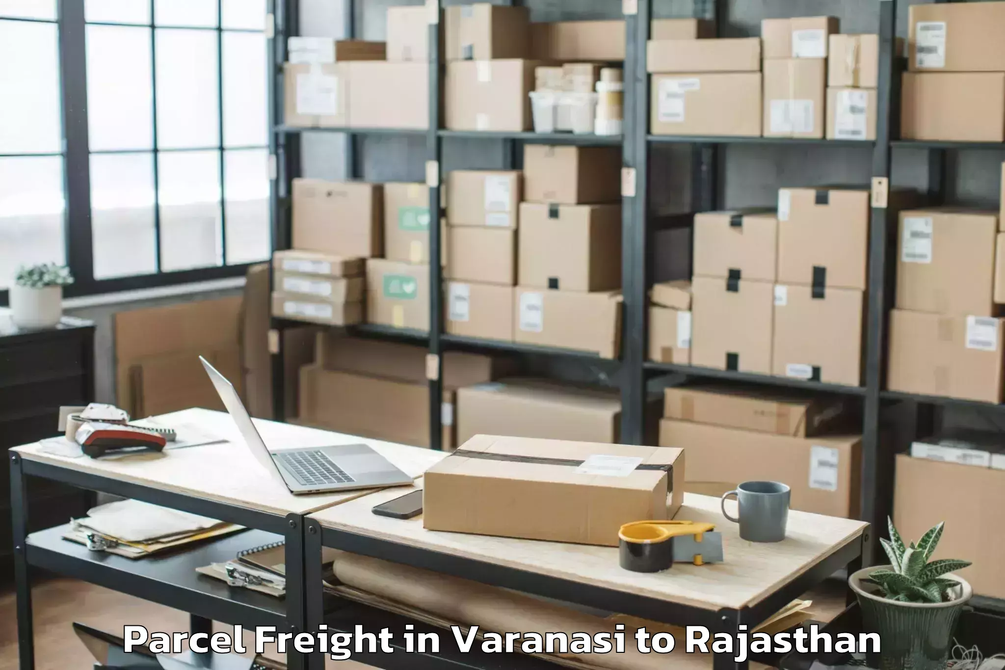 Reliable Varanasi to Deoli Parcel Freight